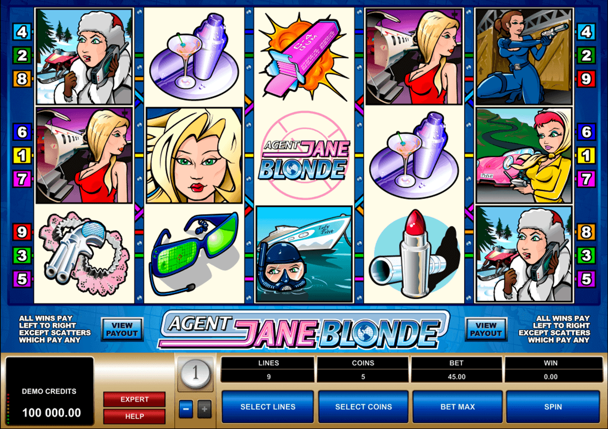 agent jane blonde microgaming gokkast