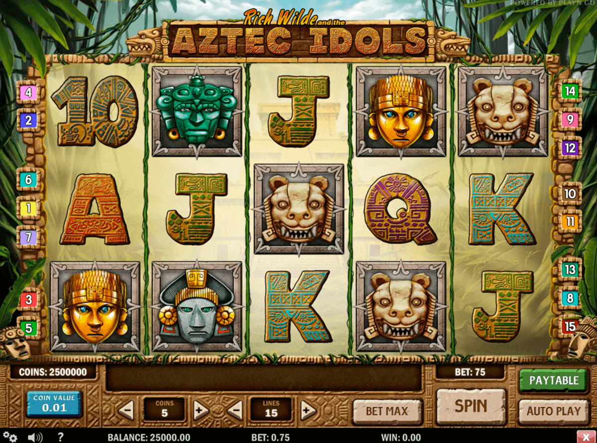 aztec idols playn go gokkast