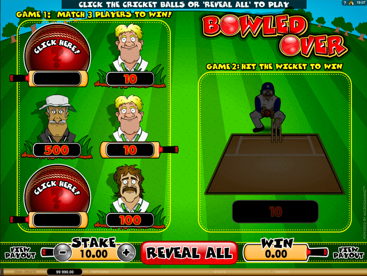 bowled over microgaming krasloten