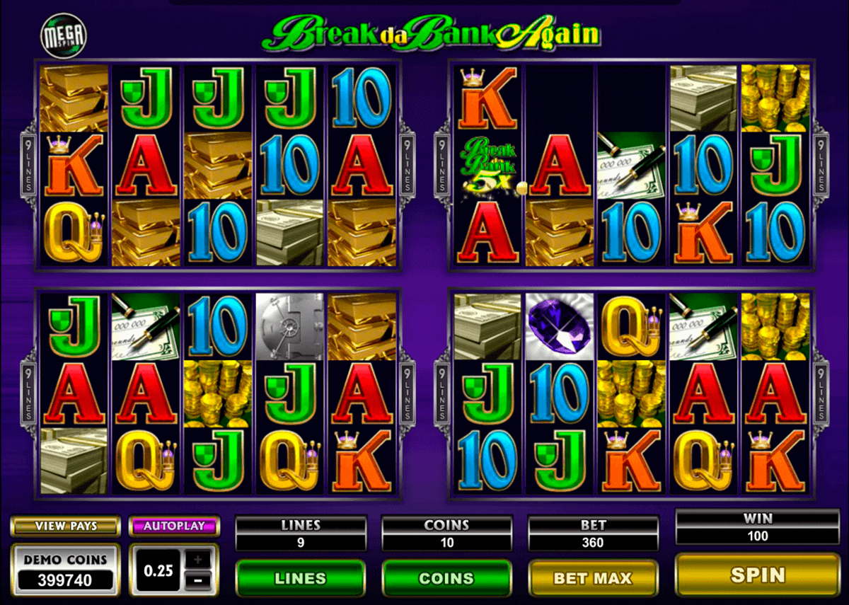 break da bank again megaspin microgaming gokkast