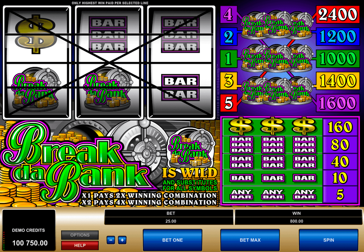 break da bank microgaming gokkast