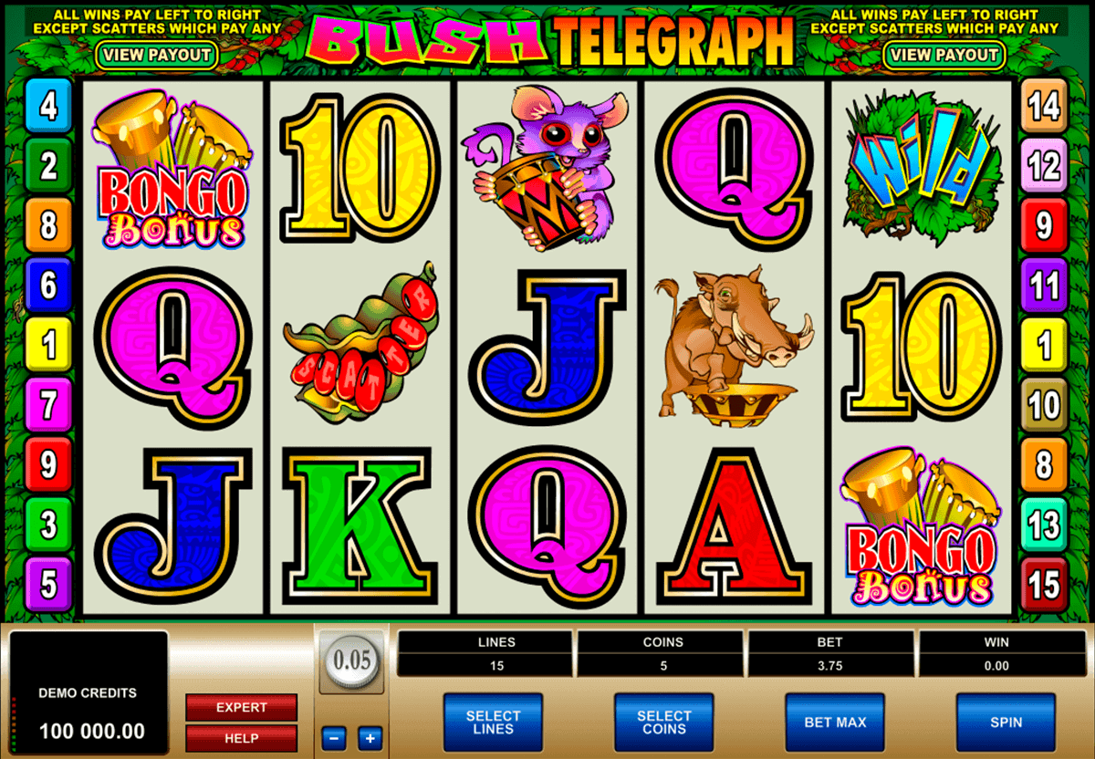 bush telegraph microgaming gokkast