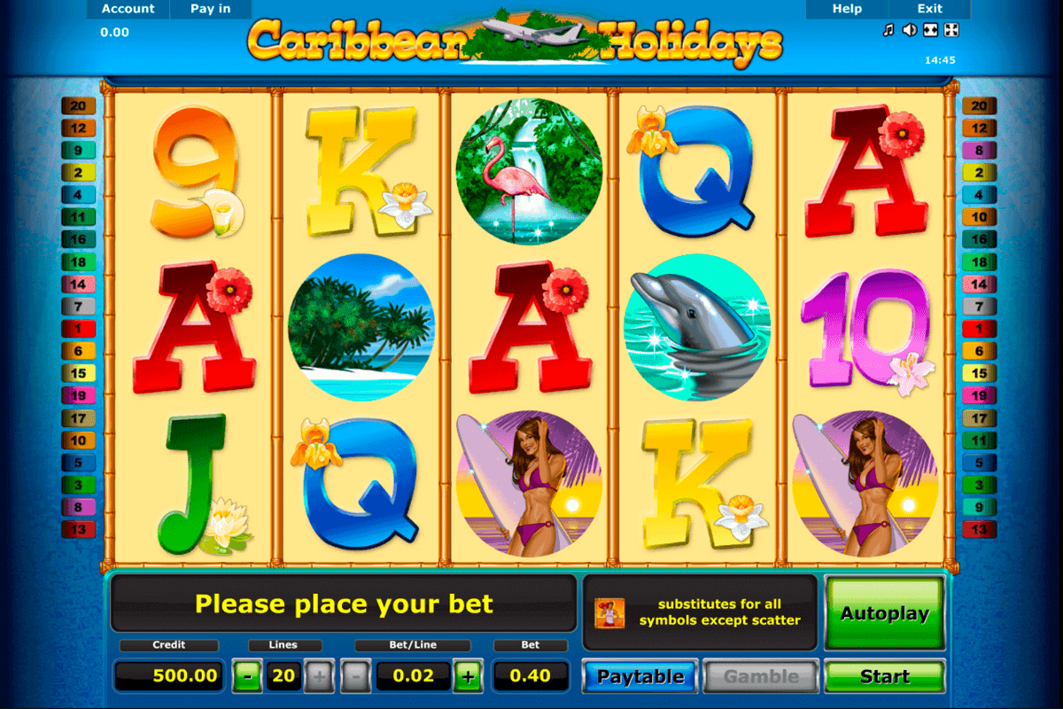 caribbean holidays novomatic gokkast