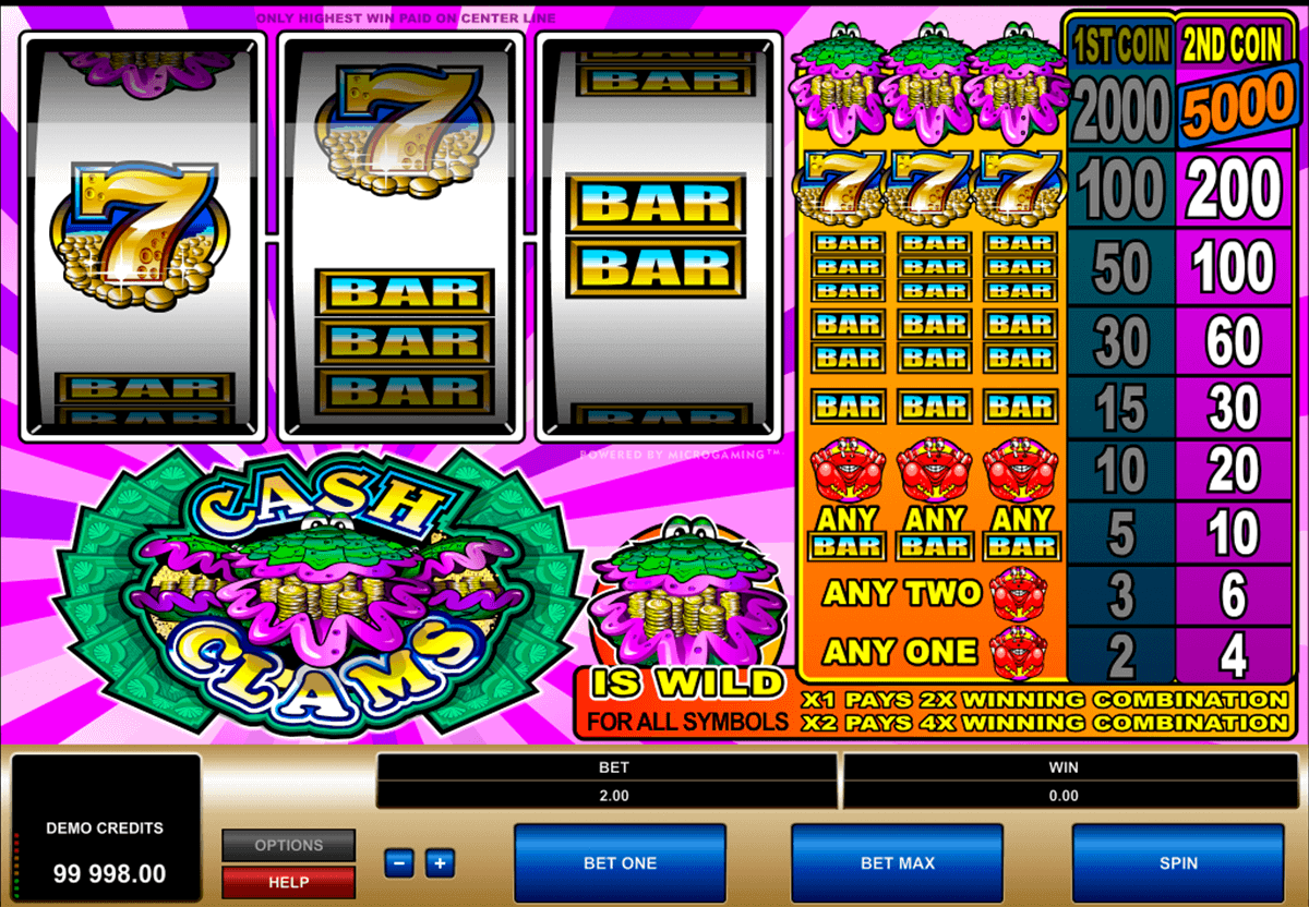 cash clams microgaming gokkast