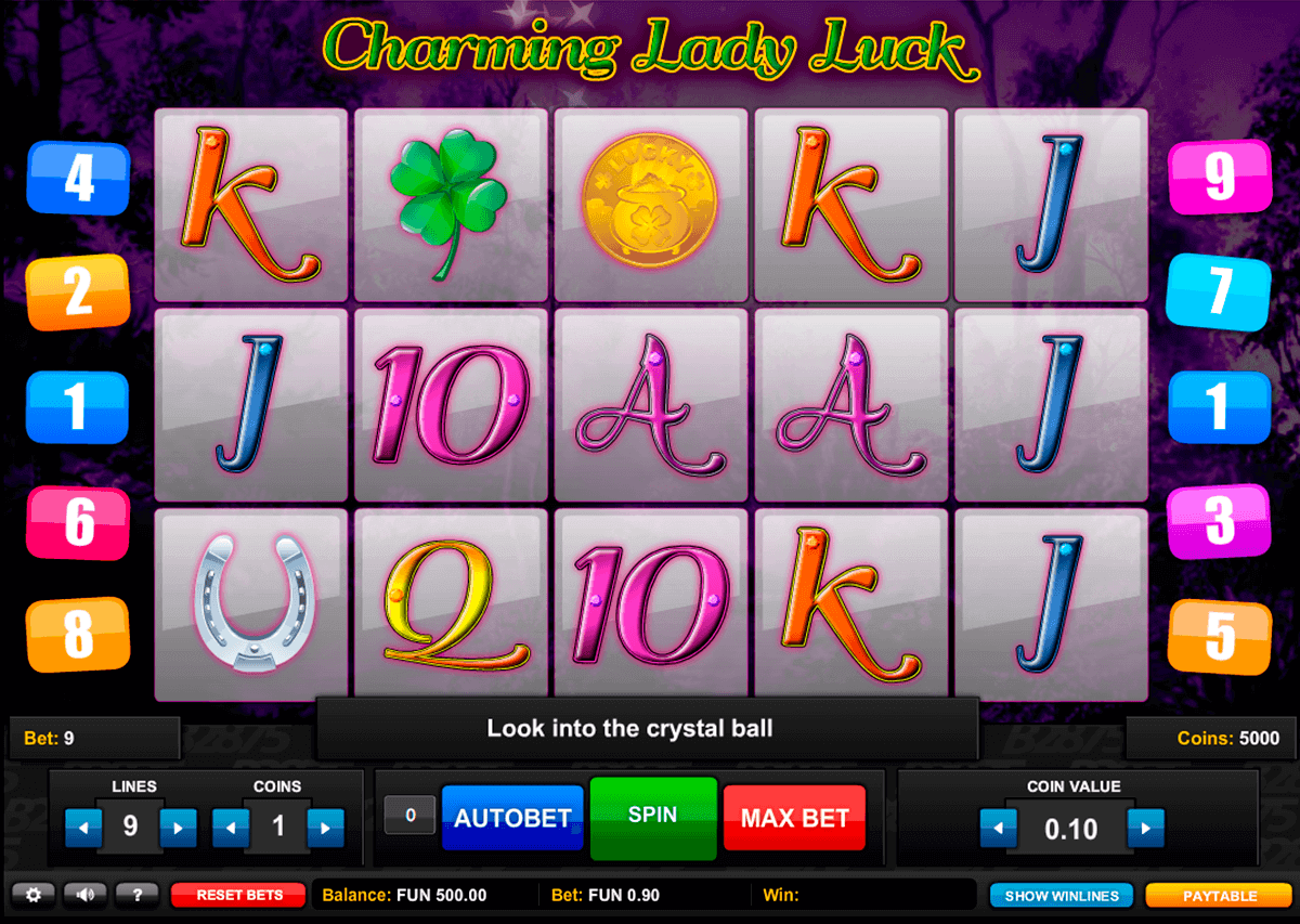 charming lady luck gaming gokkast
