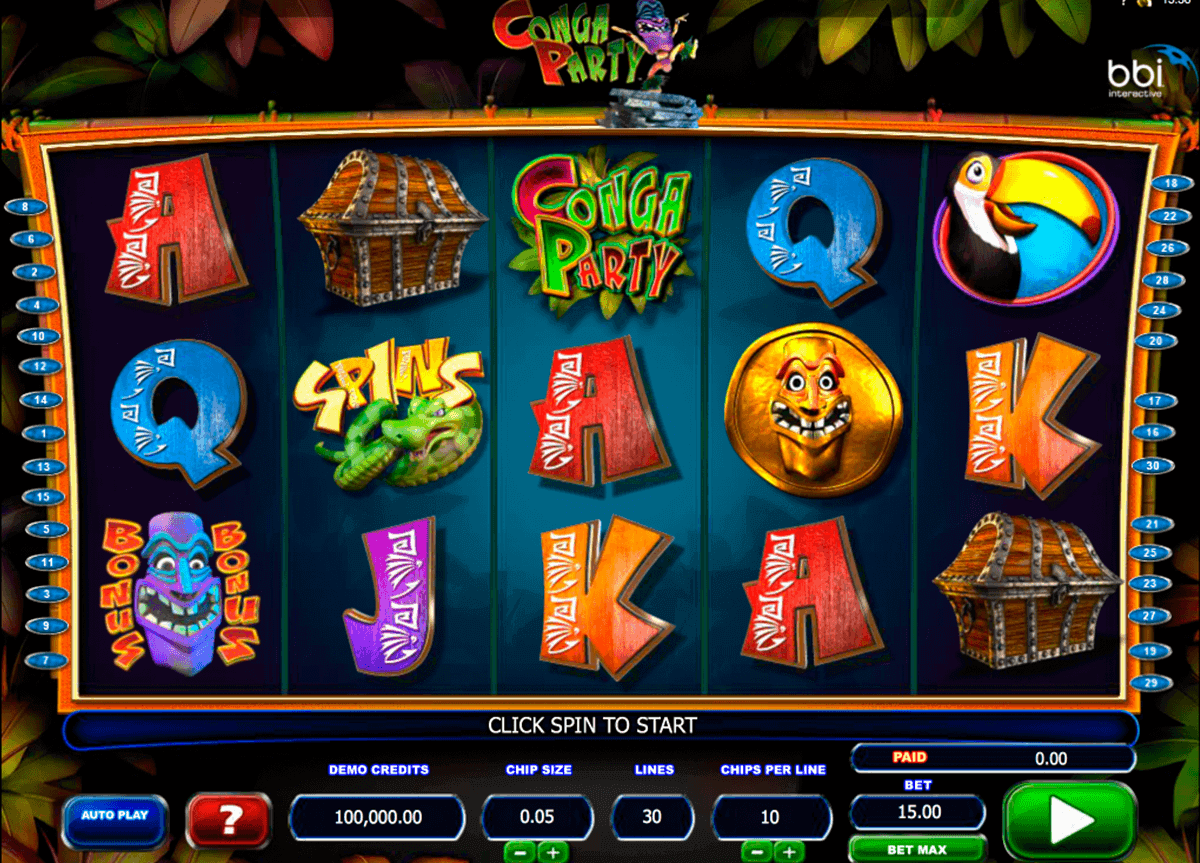 conga party microgaming gokkast