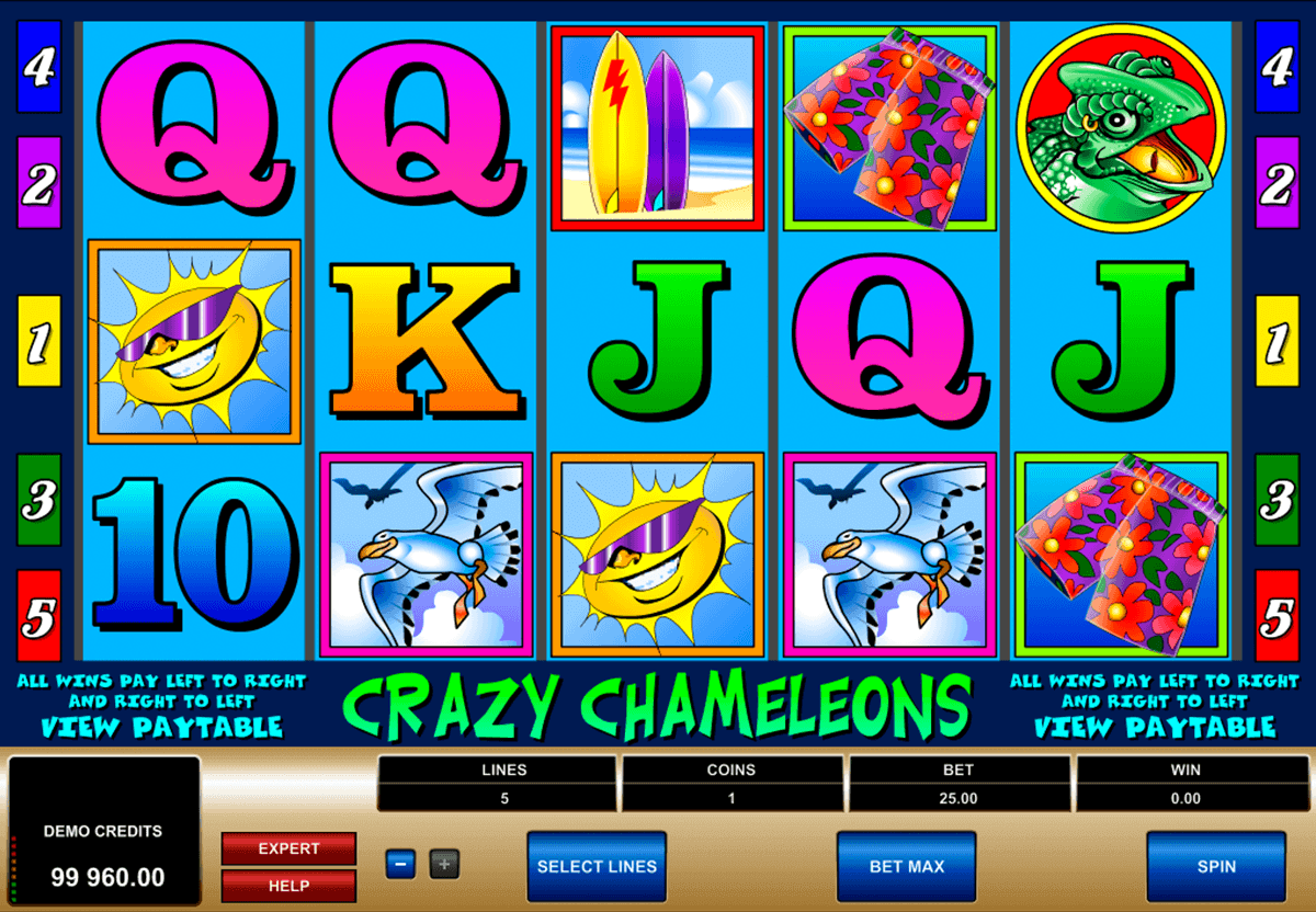 crazy chameleons microgaming gokkast