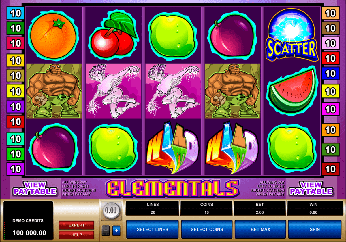 elementals microgaming gokkast