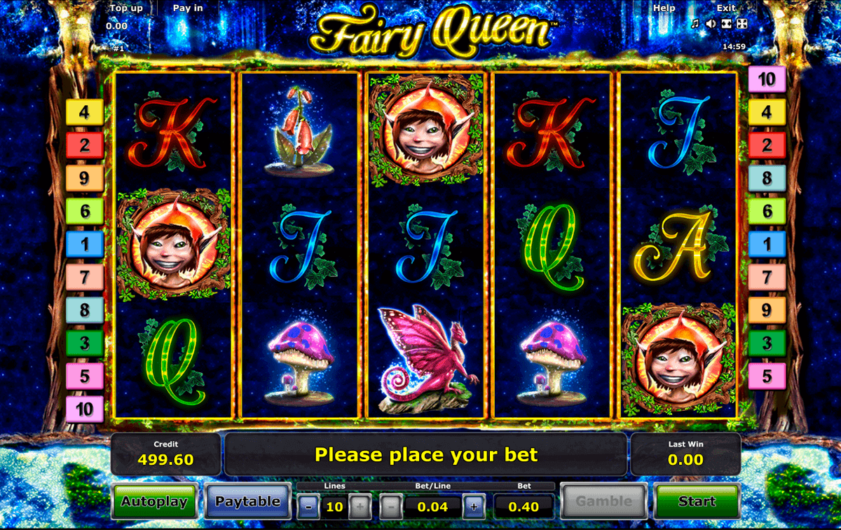 fairy queen novomatic gokkast