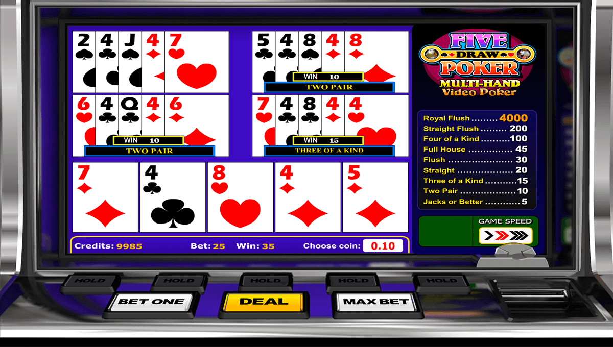 five draw poker betsoft