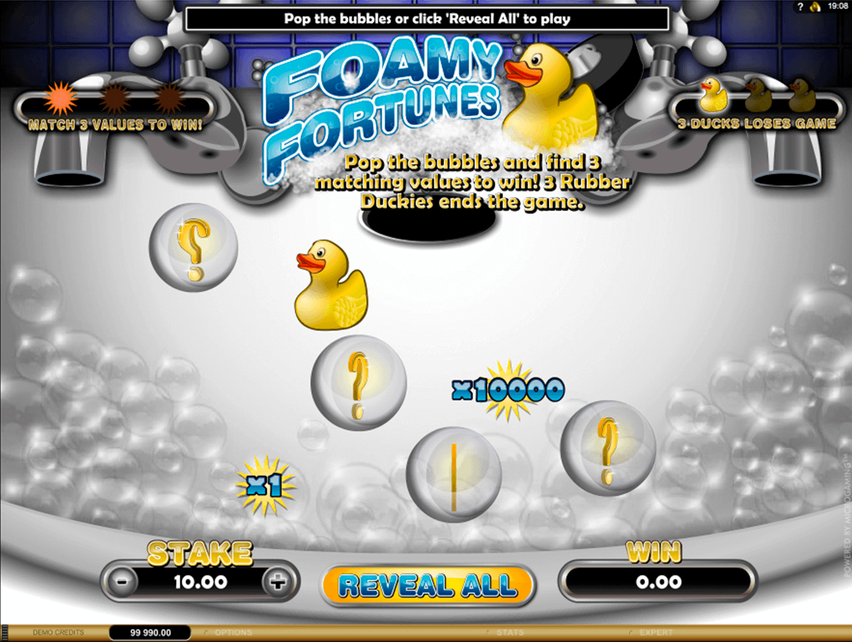 foamy fortunes microgaming krasloten