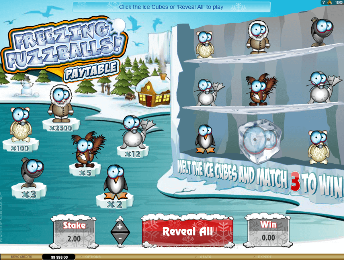 freezing fuzzballs microgaming krasloten