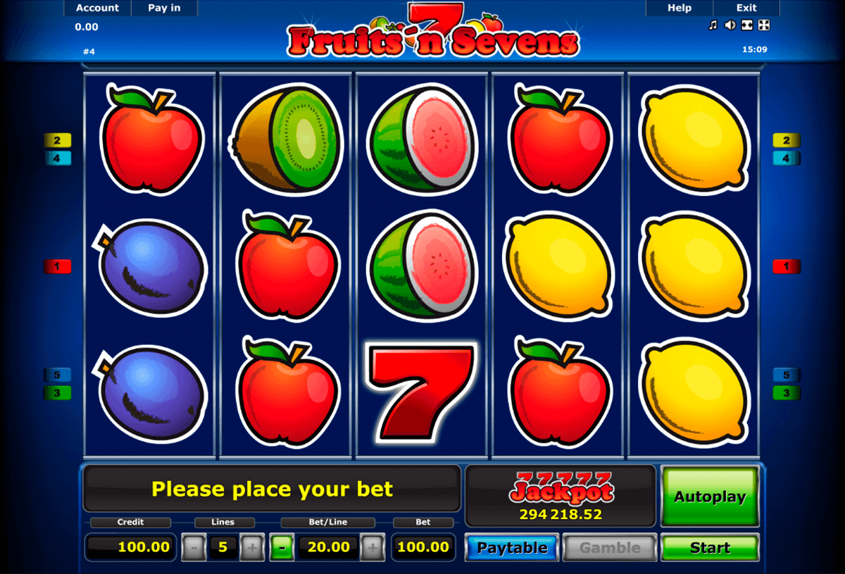 fruitsn sevens novomatic gokkast