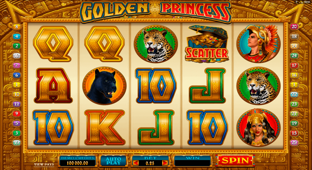 golden princess microgaming gokkast