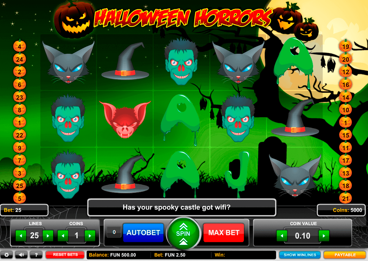 halloween horrors gaming gokkast