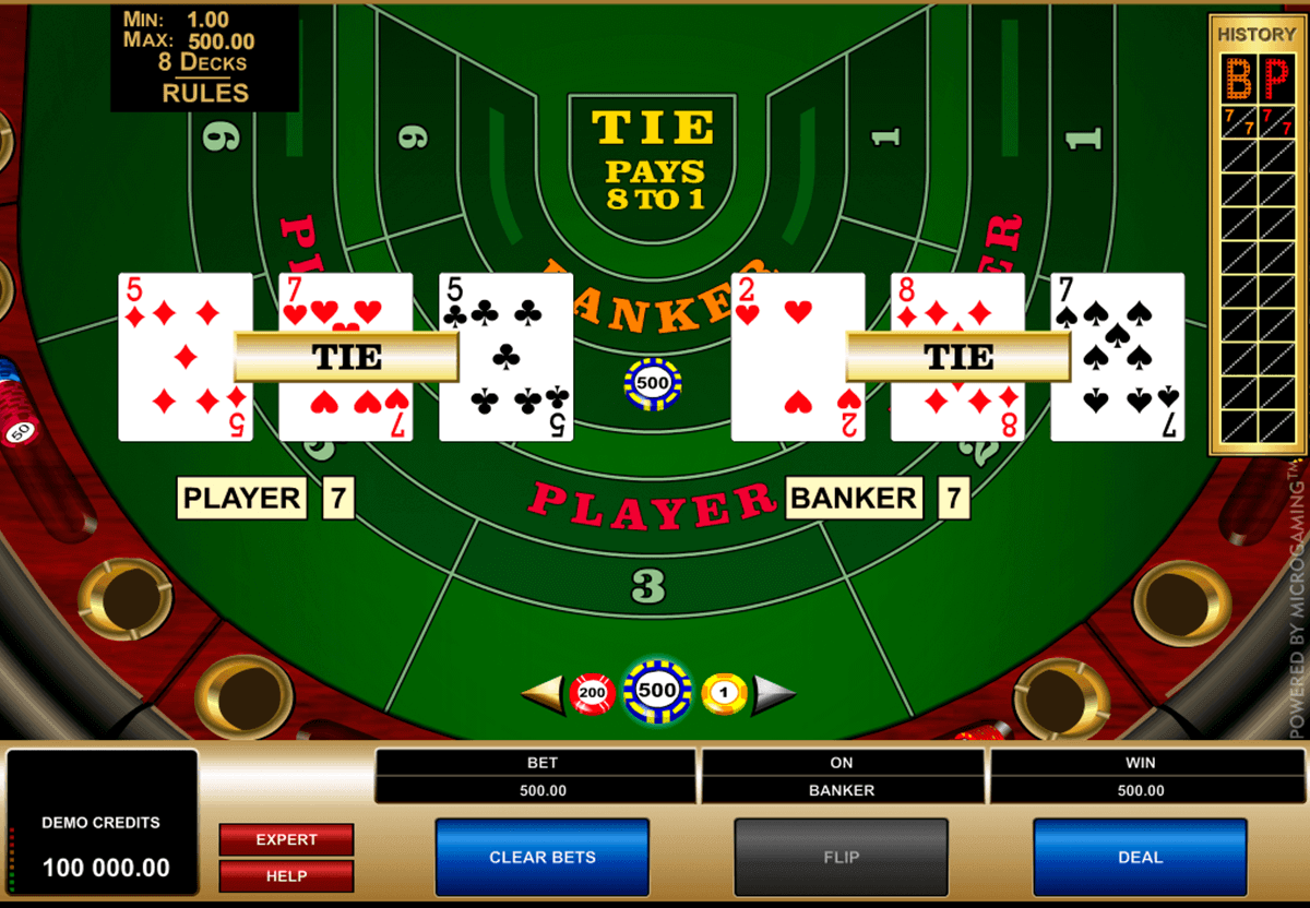 high limit baccarat microgaming