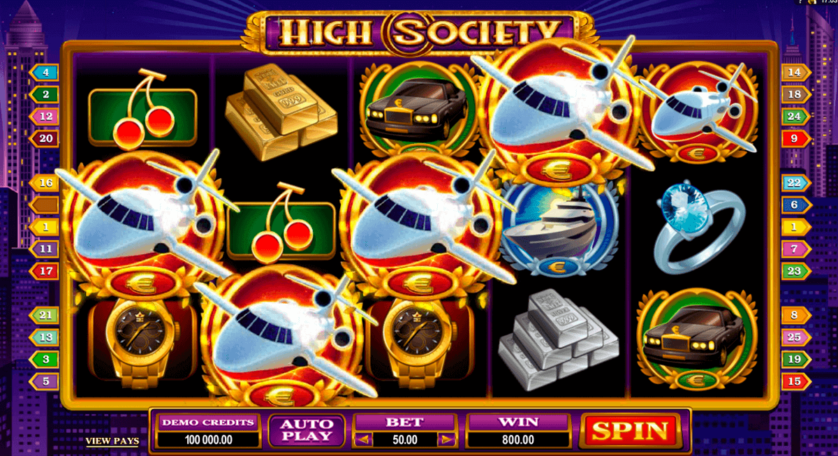 high society microgaming gokkast