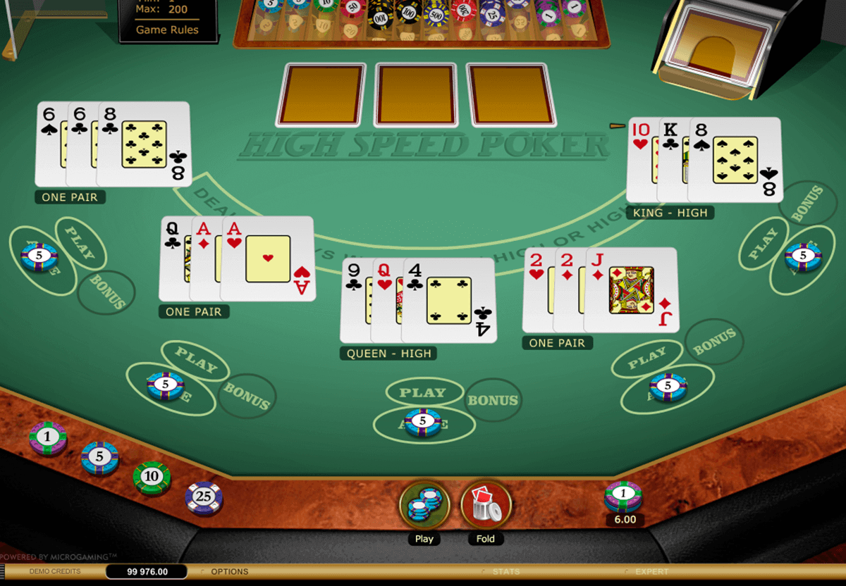 high speed poker microgaming