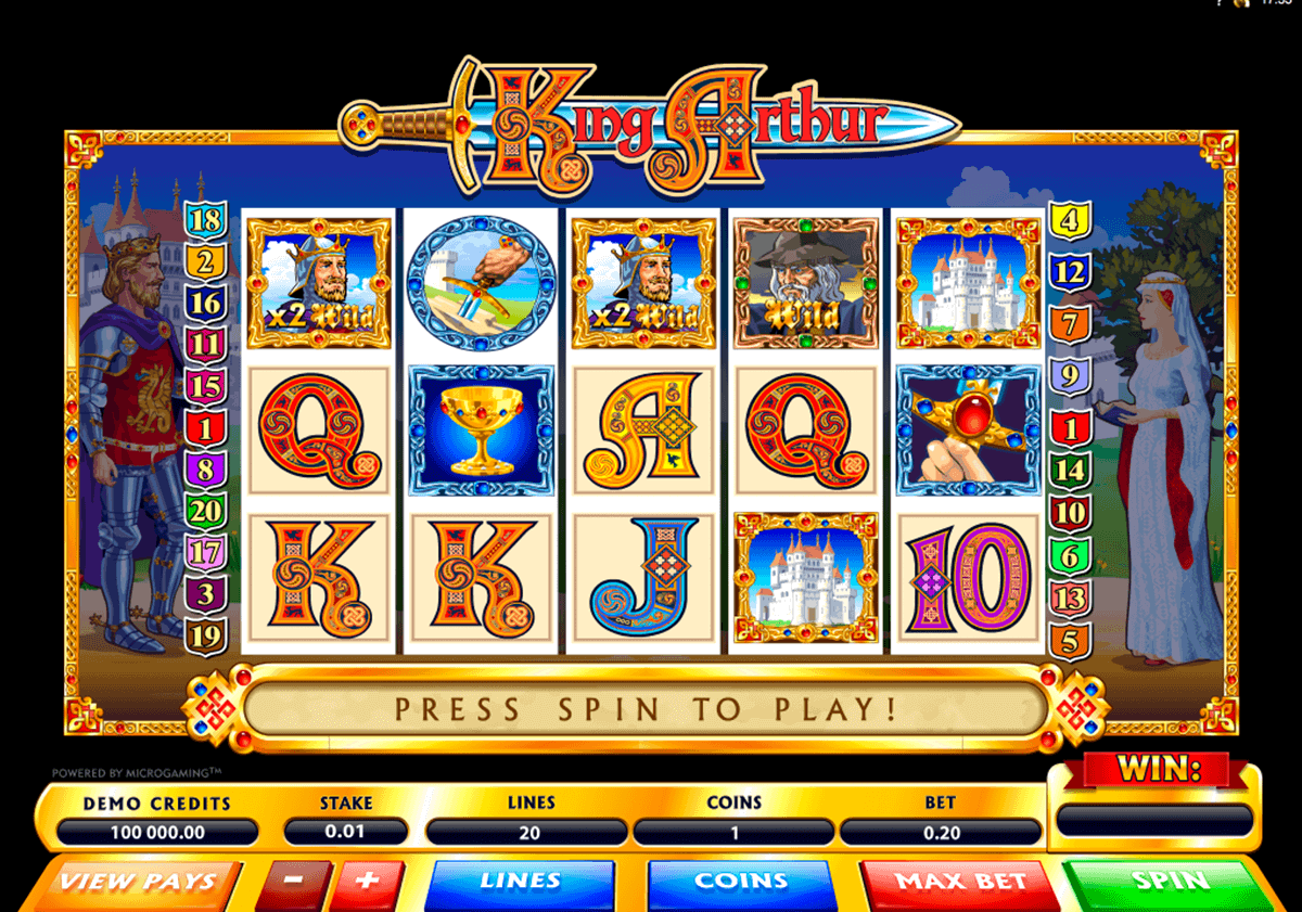 king arthur microgaming gokkast