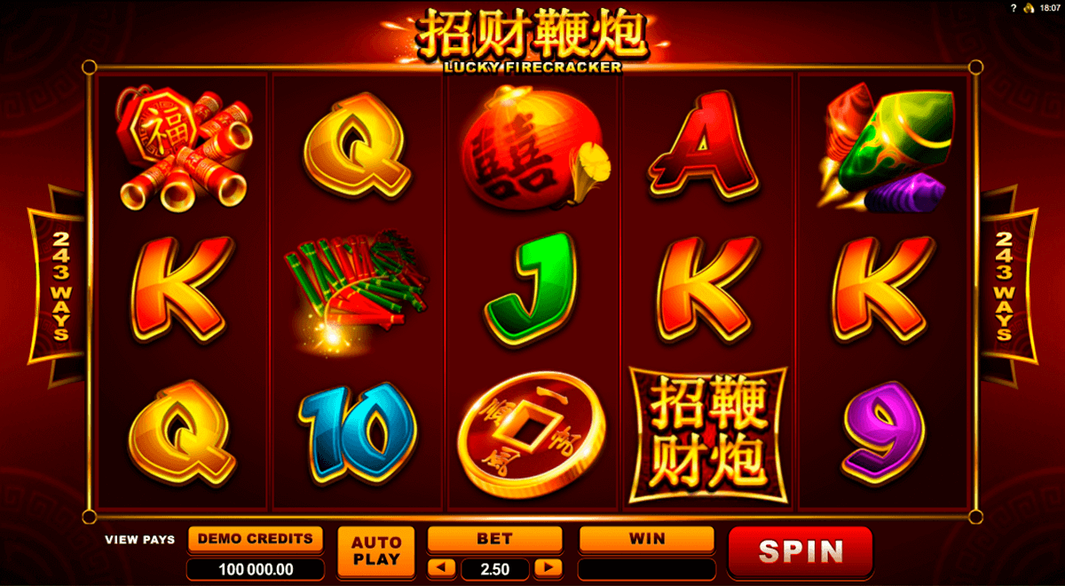 lucky firecracker microgaming gokkast