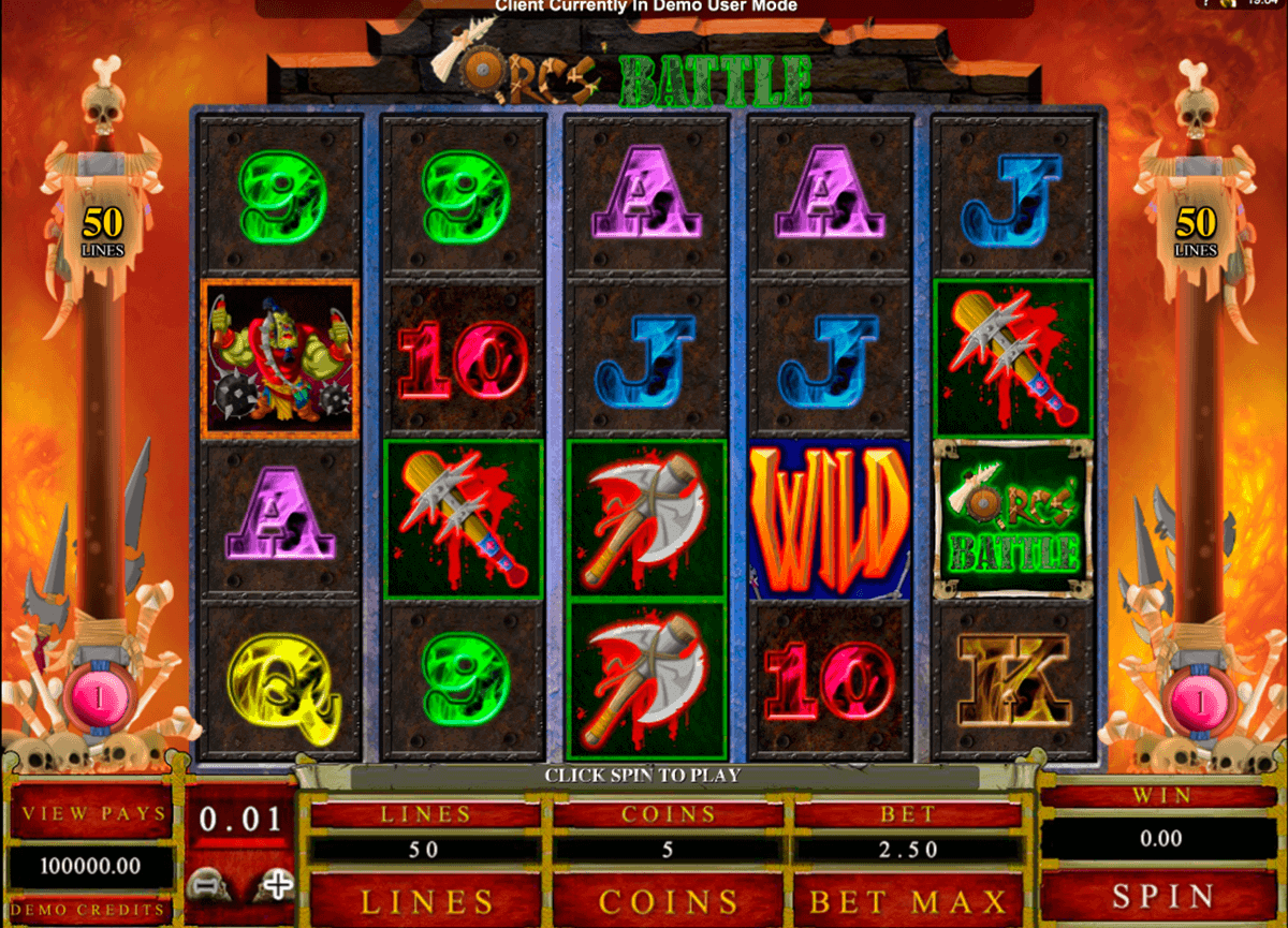 orcs battle microgaming gokkast