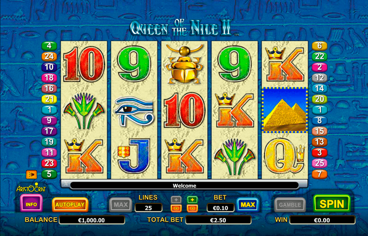 queen of the nile ii aristocrat gokkast