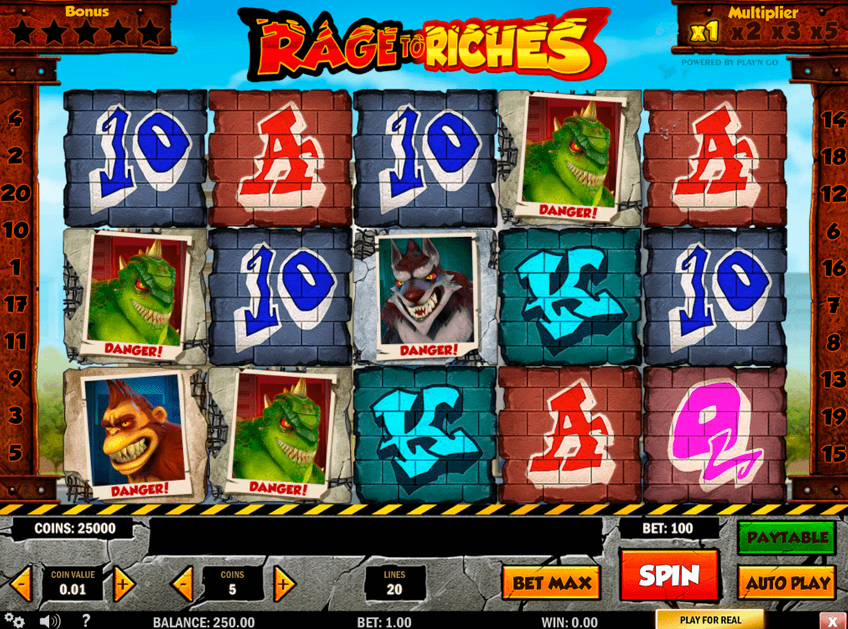 rage to riches playn go gokkast