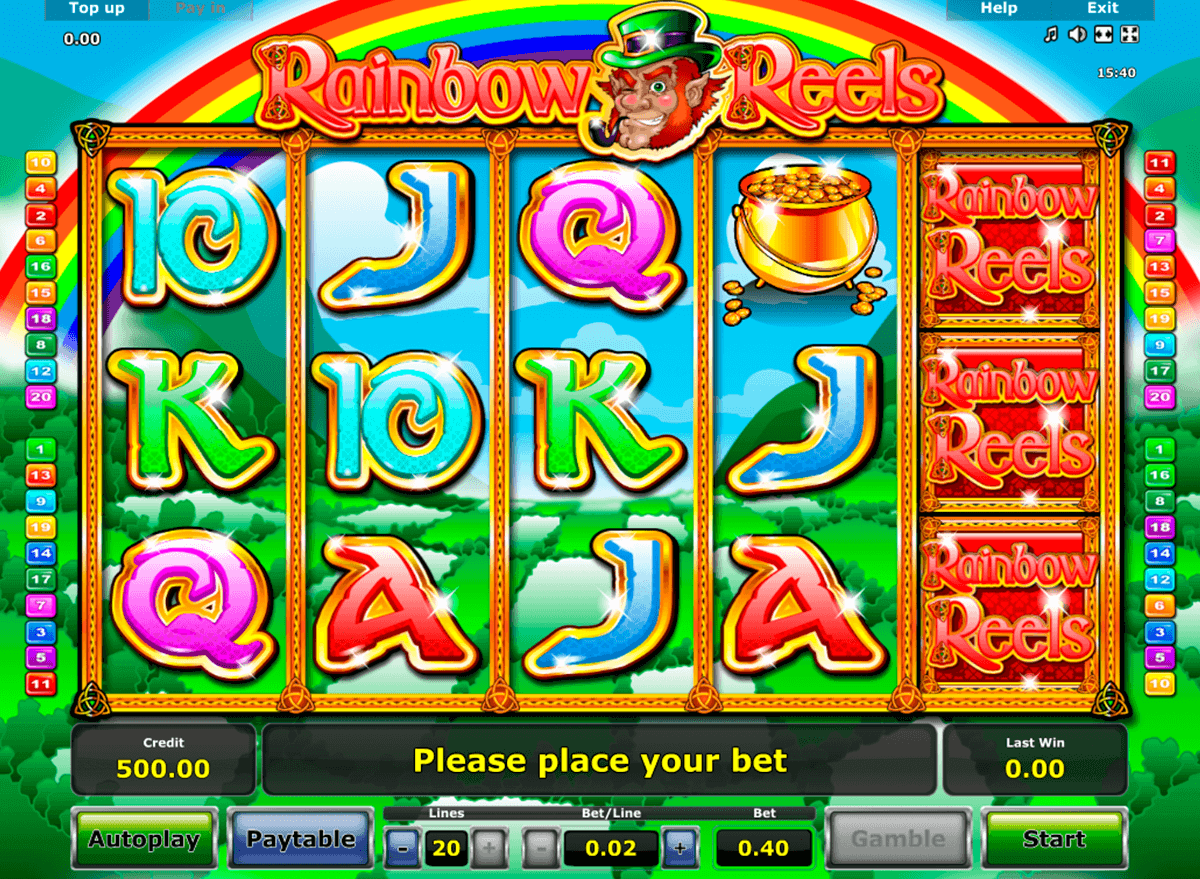 rainbow reels novomatic gokkast