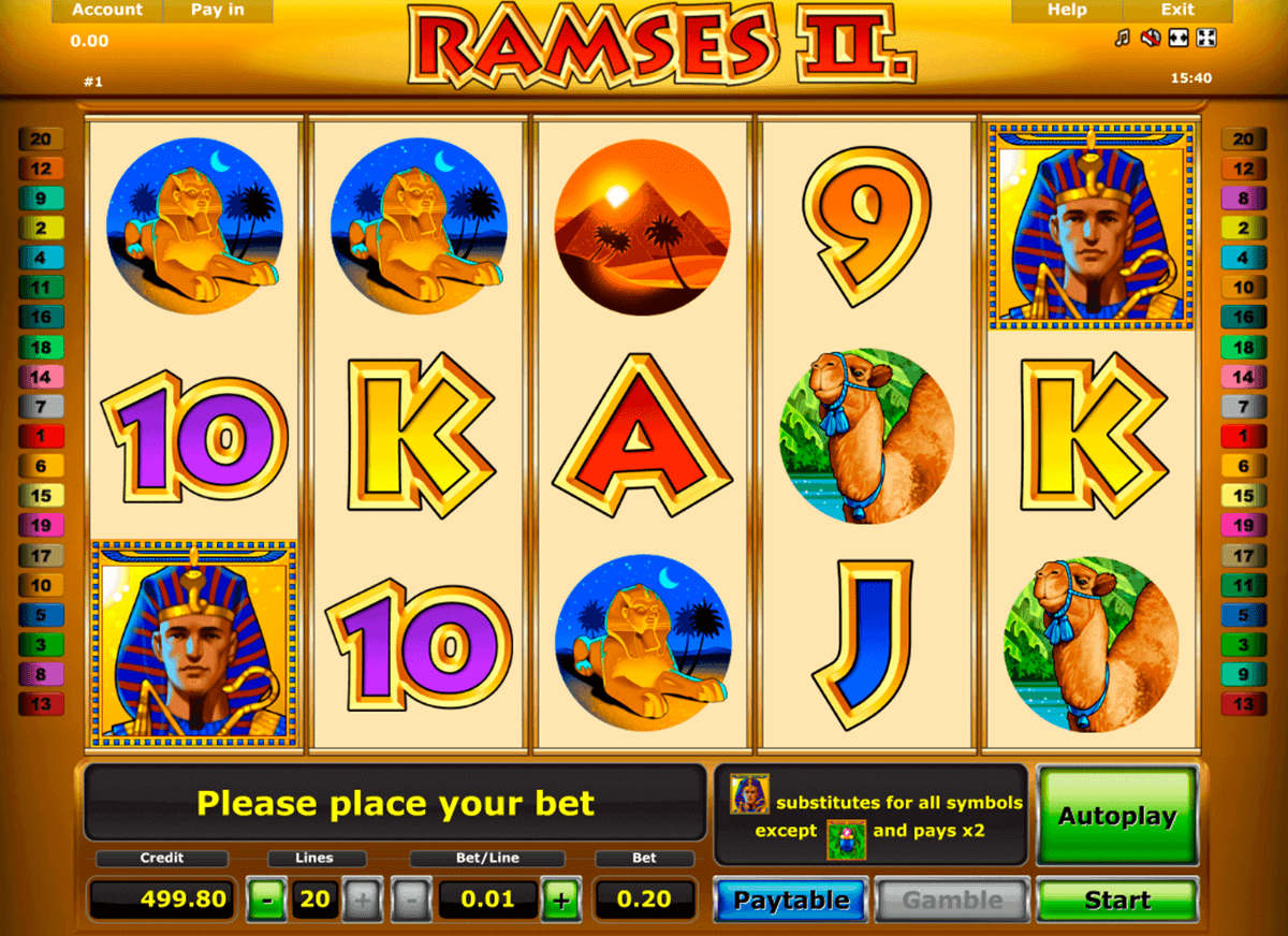 ramses ii novomatic gokkast