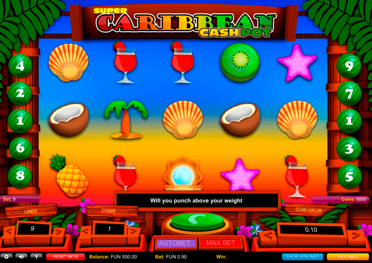 super caribbean cashpot gaming gokkast