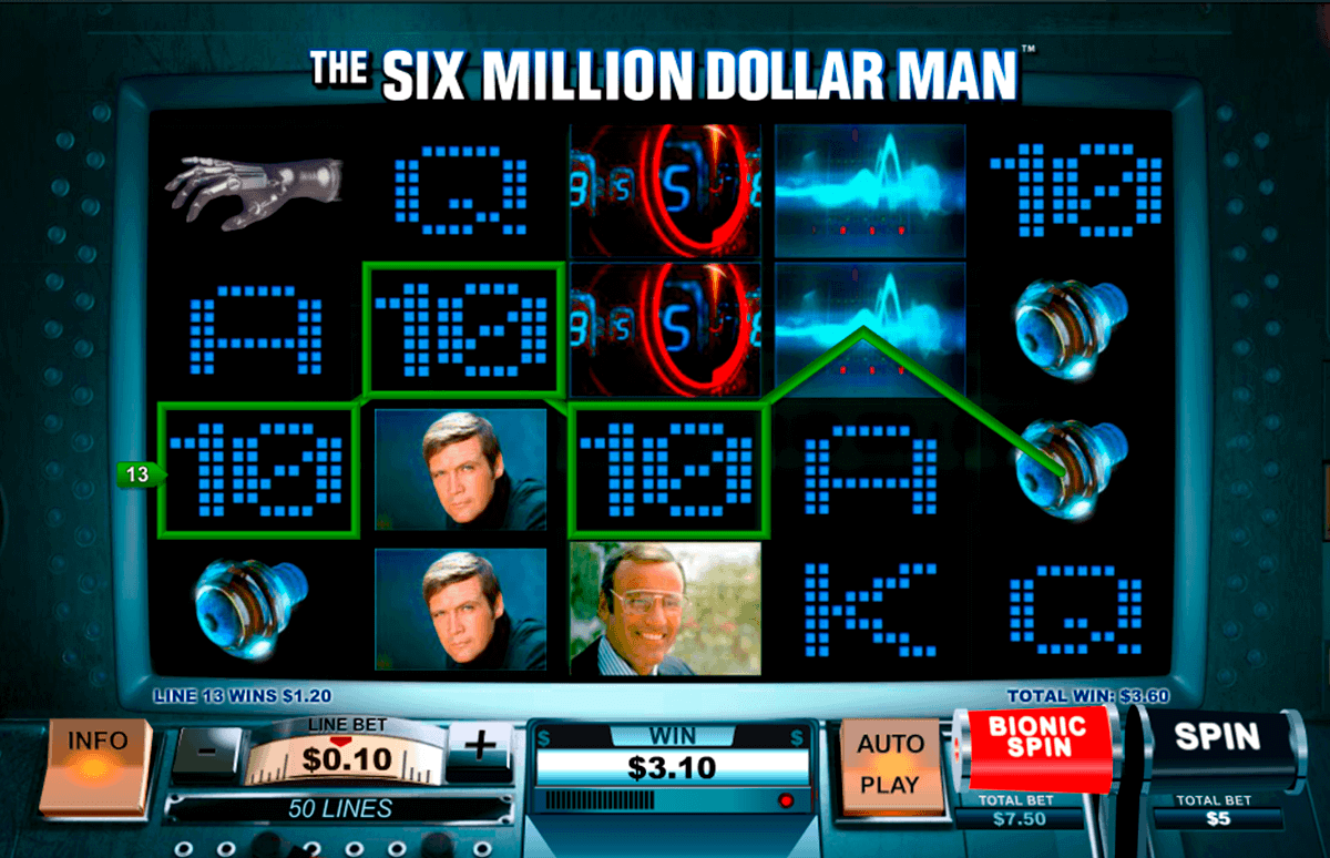 the si million dollar man playtech gokkast