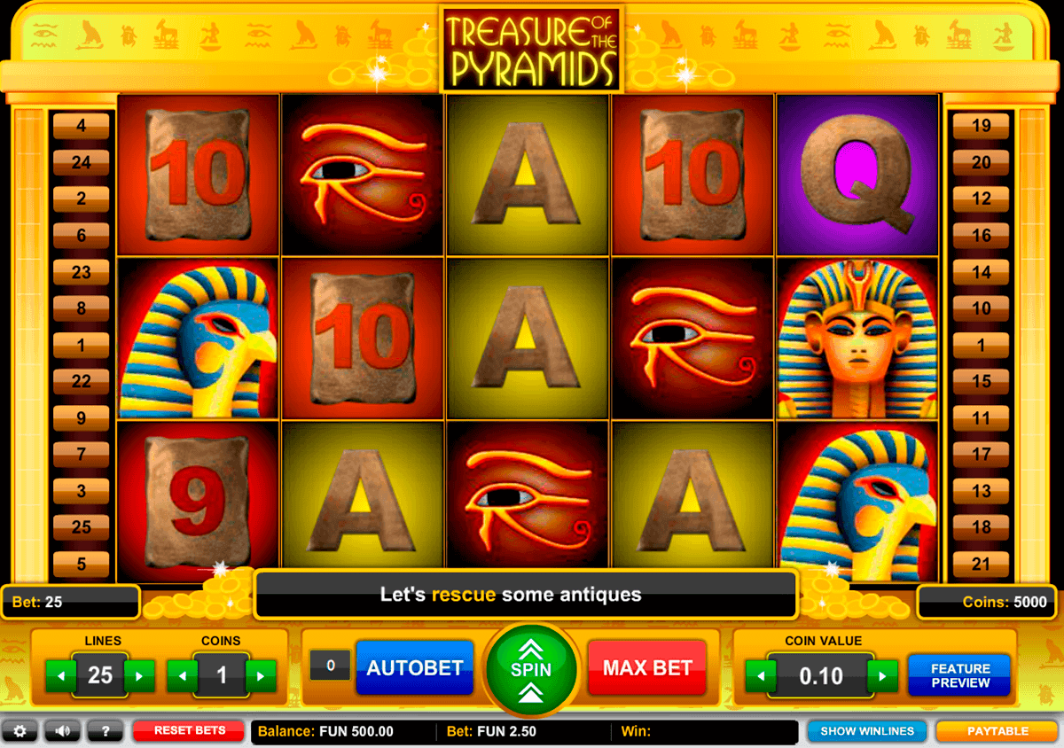 treasure of the pyramids gaming gokkast