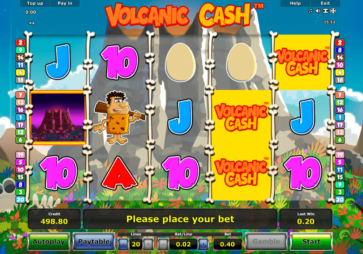 volcanic cash novomatic gokkast
