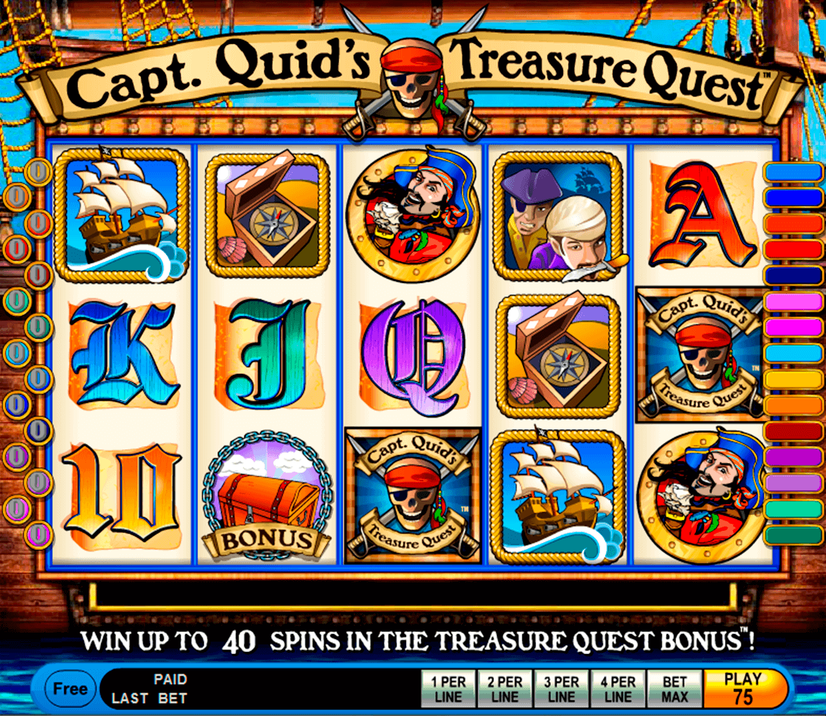 capt quids treasure quest igt gokkast