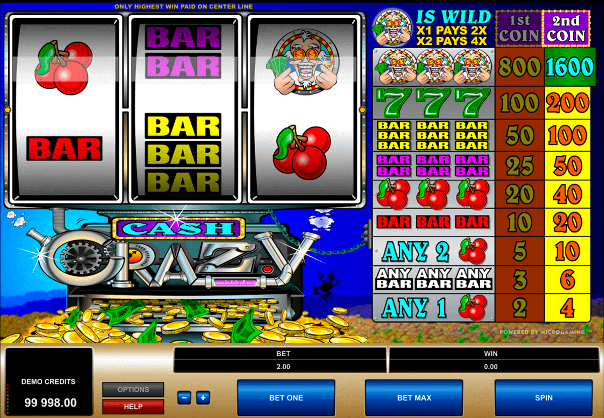 cash crazy microgaming gokkast