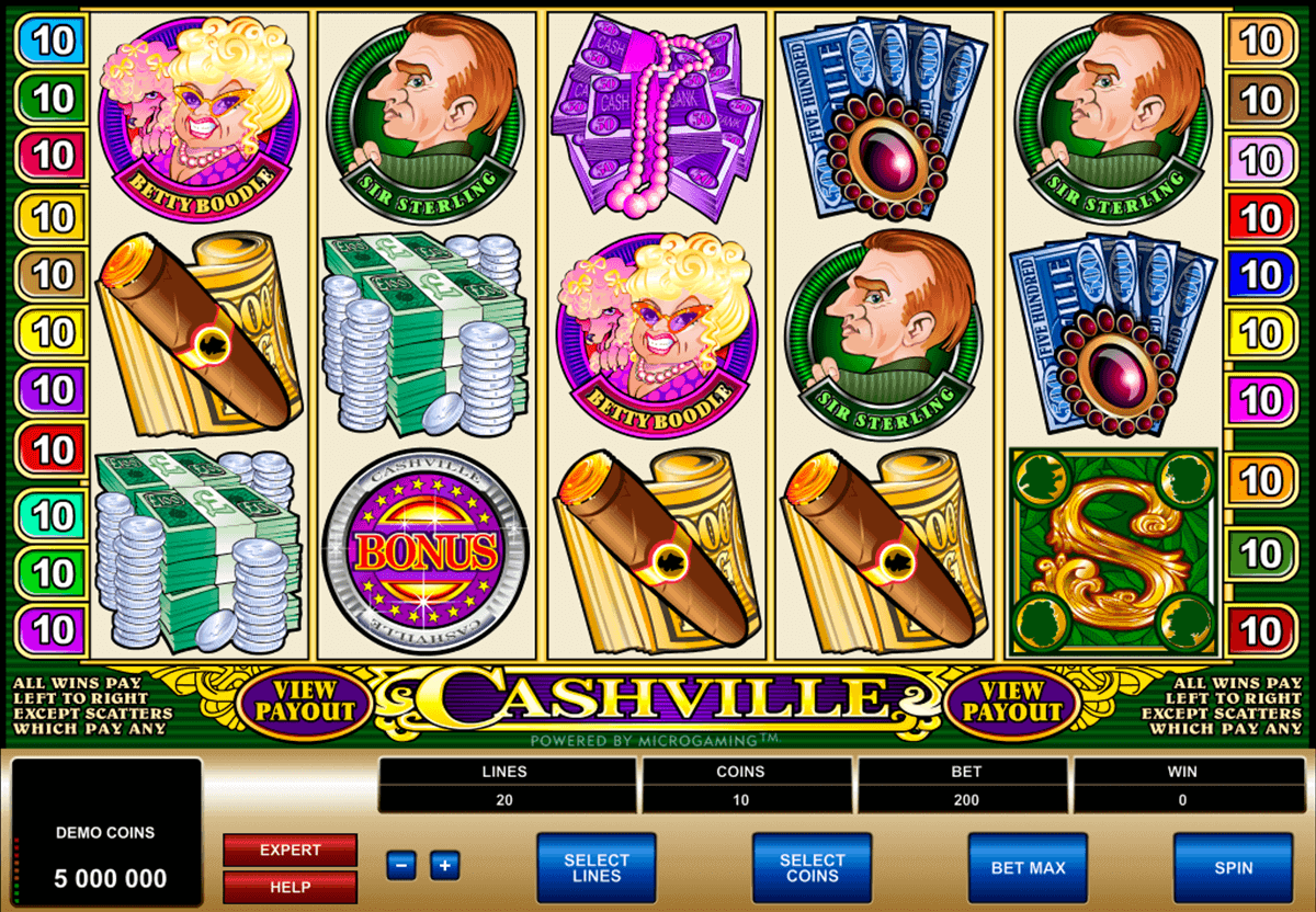 cashville microgaming gokkast