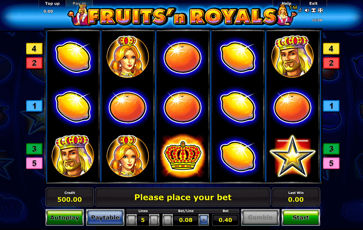 fruitsn royals novomatic gokkast