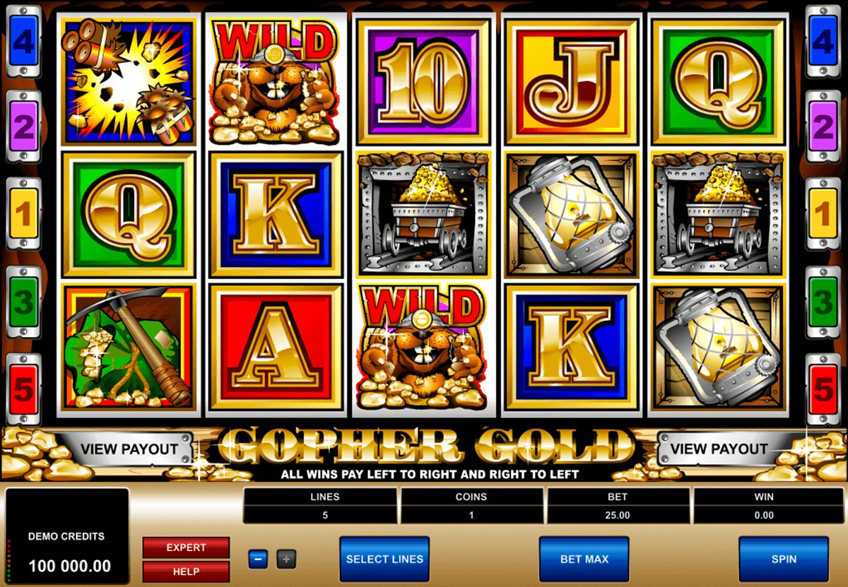 gopher gold microgaming gokkast 