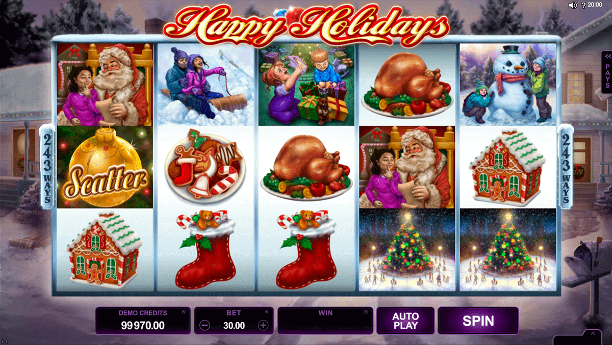 happy holidays microgaming gokkast