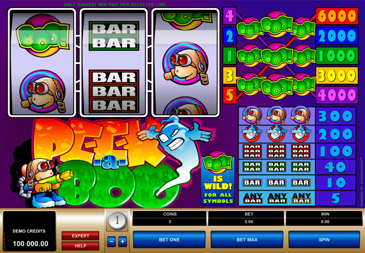 peek a boo microgaming gokkast