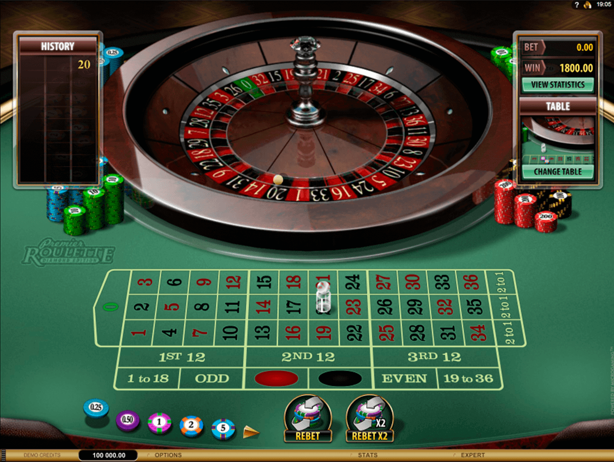 premier roulette diamond edition microgaming 