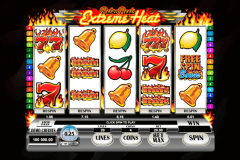 retro reels etreme heat microgaming gokkast