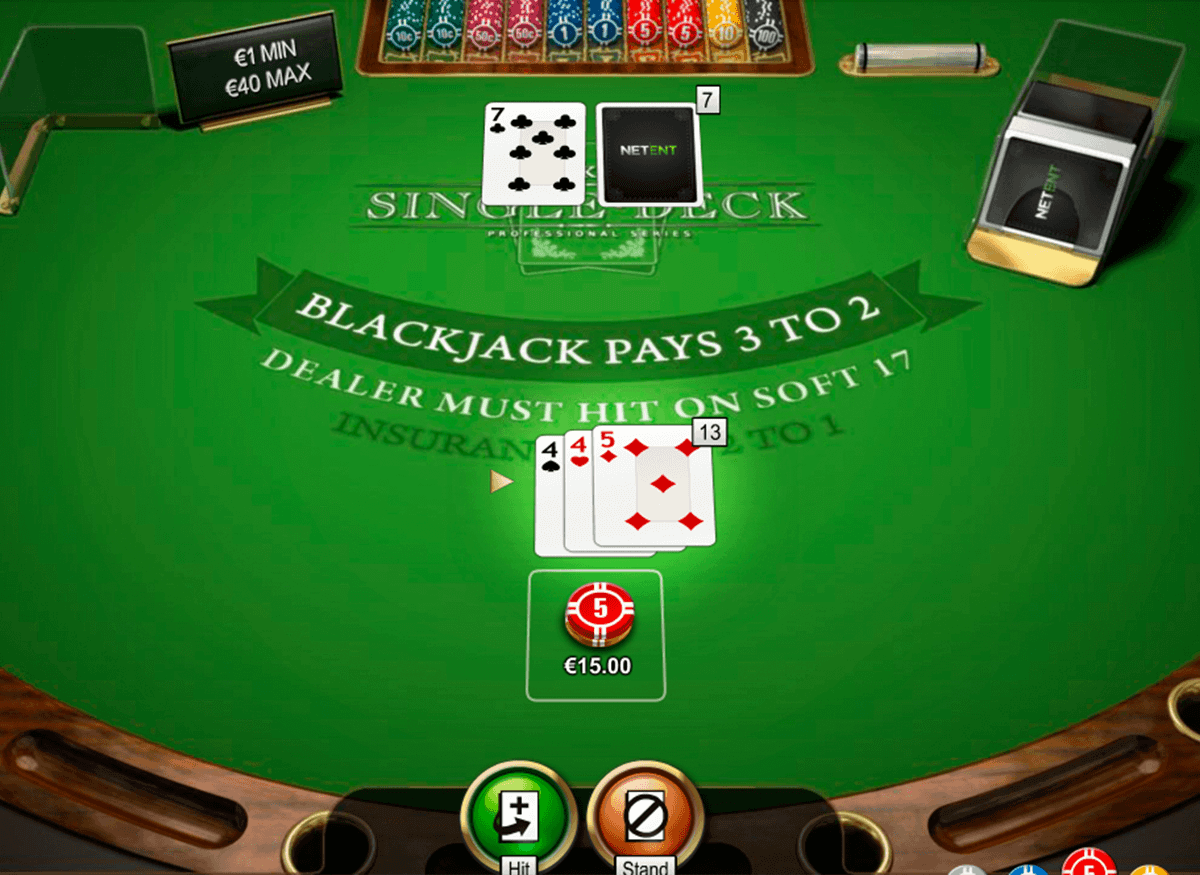 single deck blackjack netent blackjack 