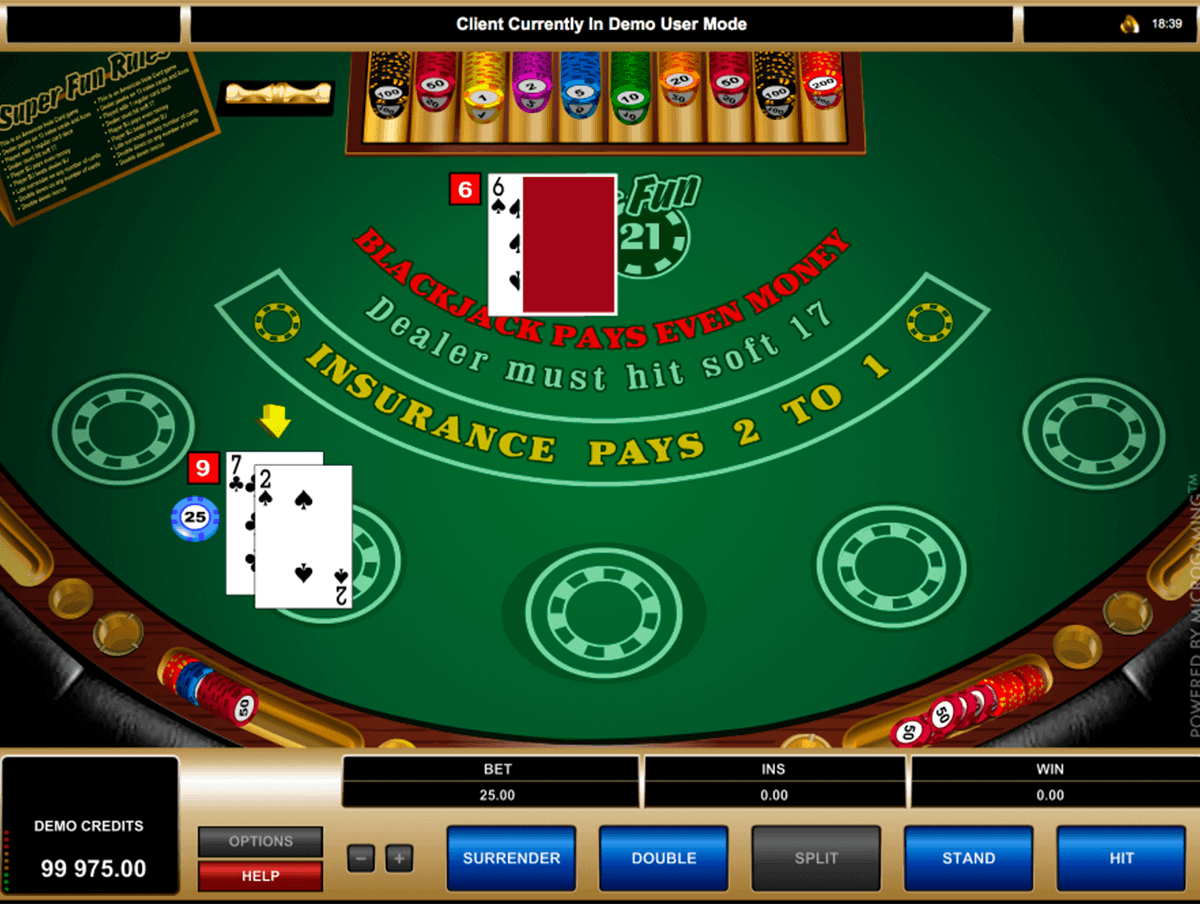 super fun 21 blackjack microgaming 