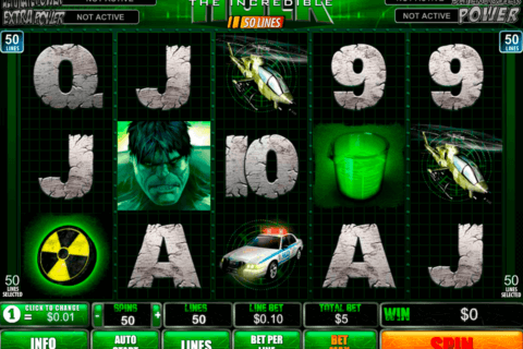 the incredible hulk  lines playtech gokkast